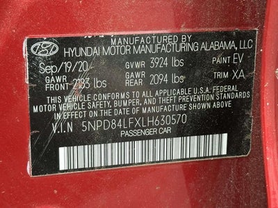 2020 Hyundai ELANTRA Value Edition