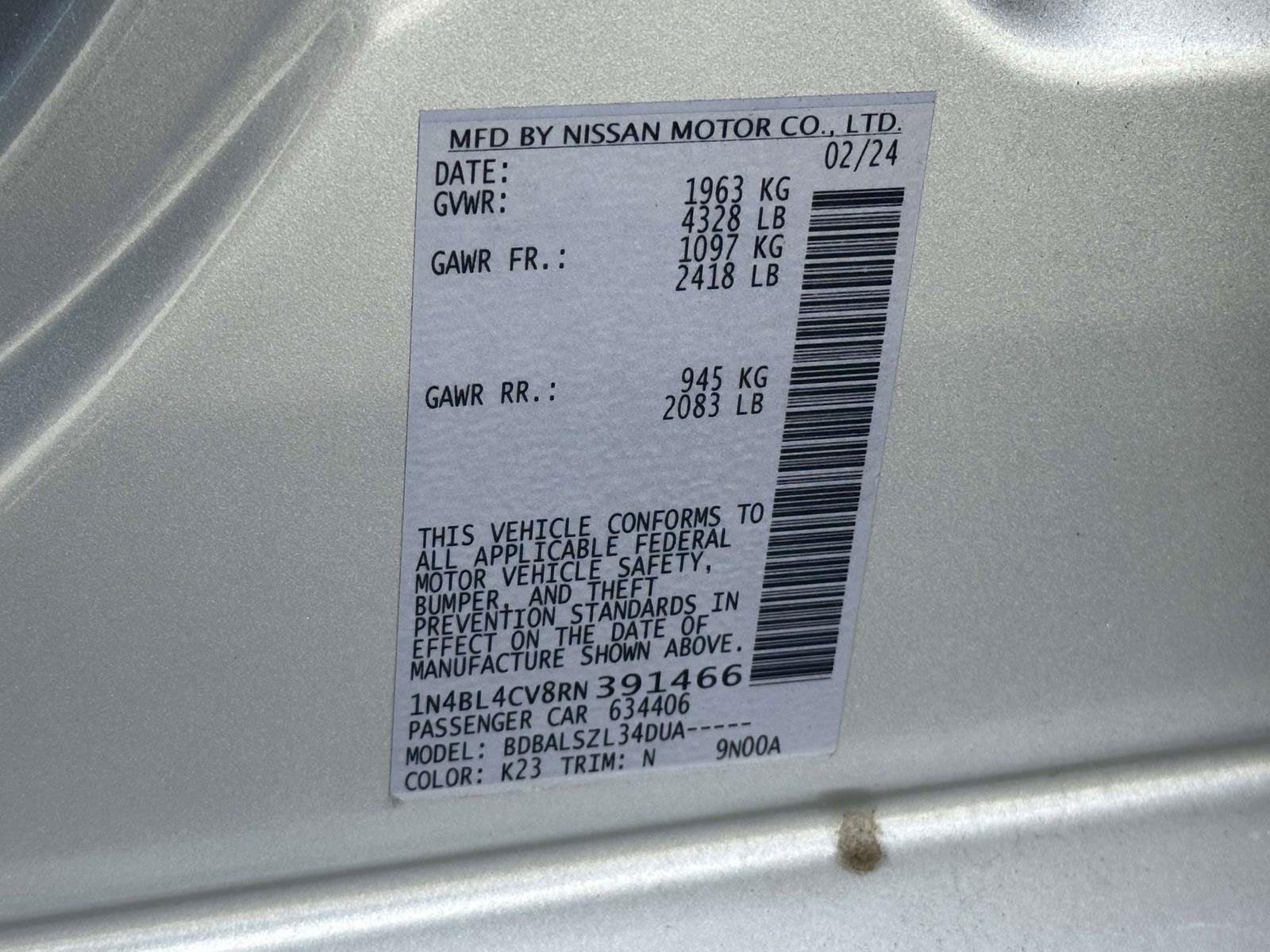 2024 Nissan Altima 2.5 SR