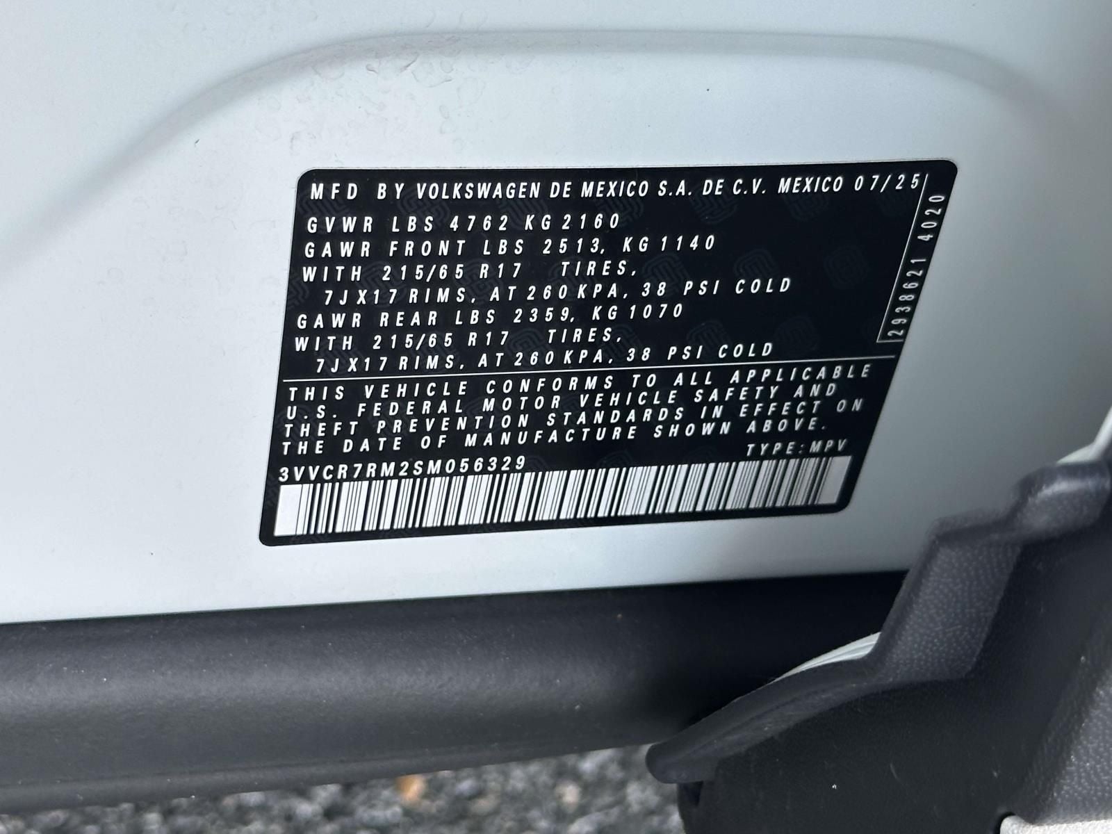 2025 Volkswagen Tiguan 2.0T S