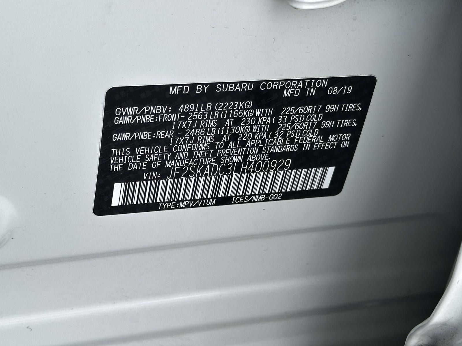 2020 Subaru Forester Base