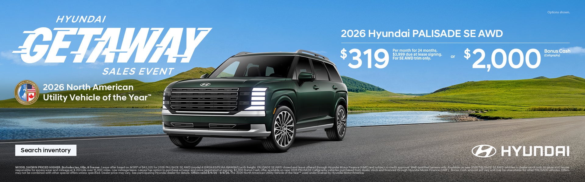 $319/24/$3,999 Lease or $2,000 Bonus Cash
