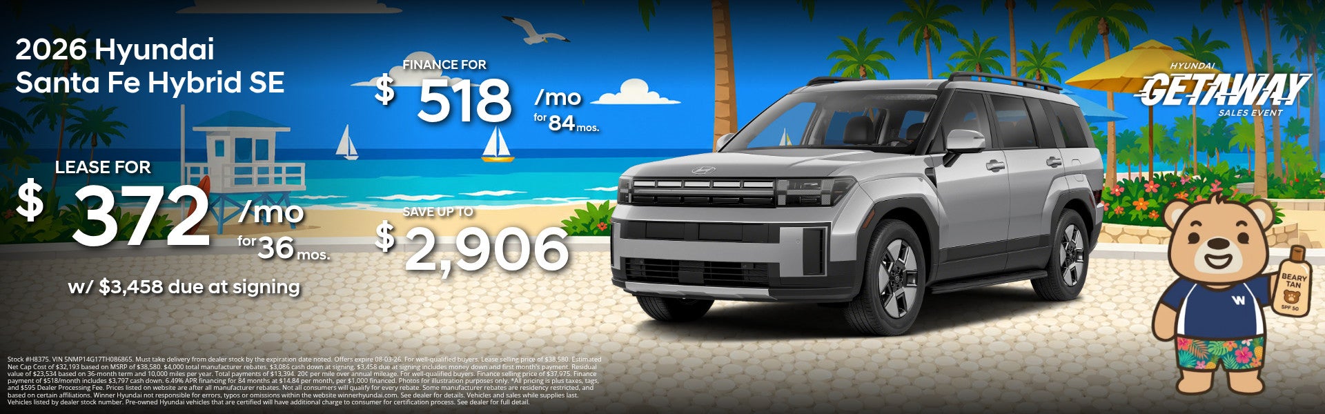 Winner Hyundai 2026 Hyundai Santa Fe Hybrid SE: 3 Offers