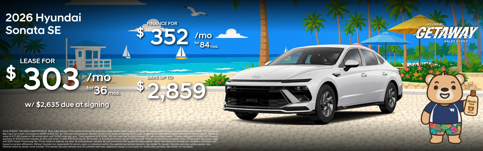 Winner Hyundai 2026 Hyundai Sonata SE: 3 Offers