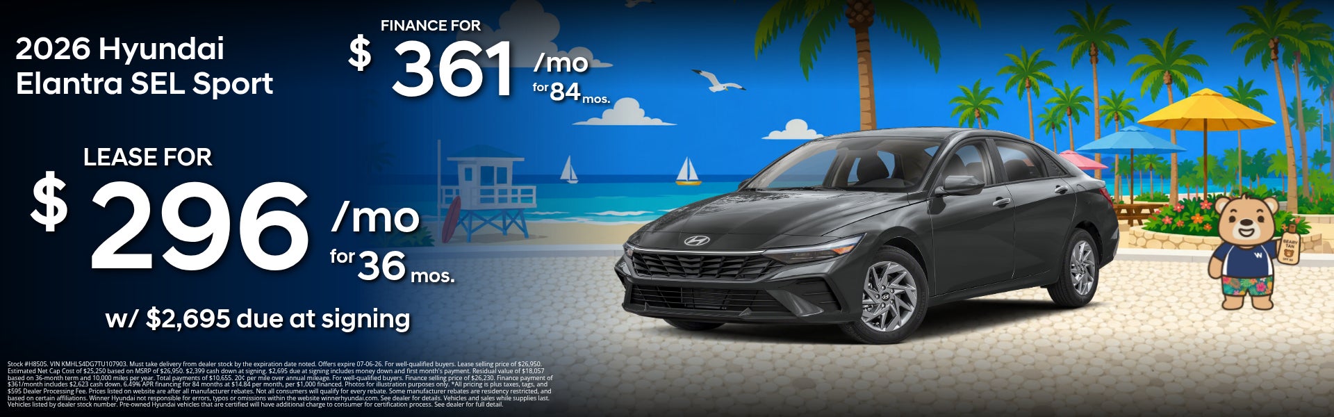 New Hyundai Elantra SEL Sport Special Offers