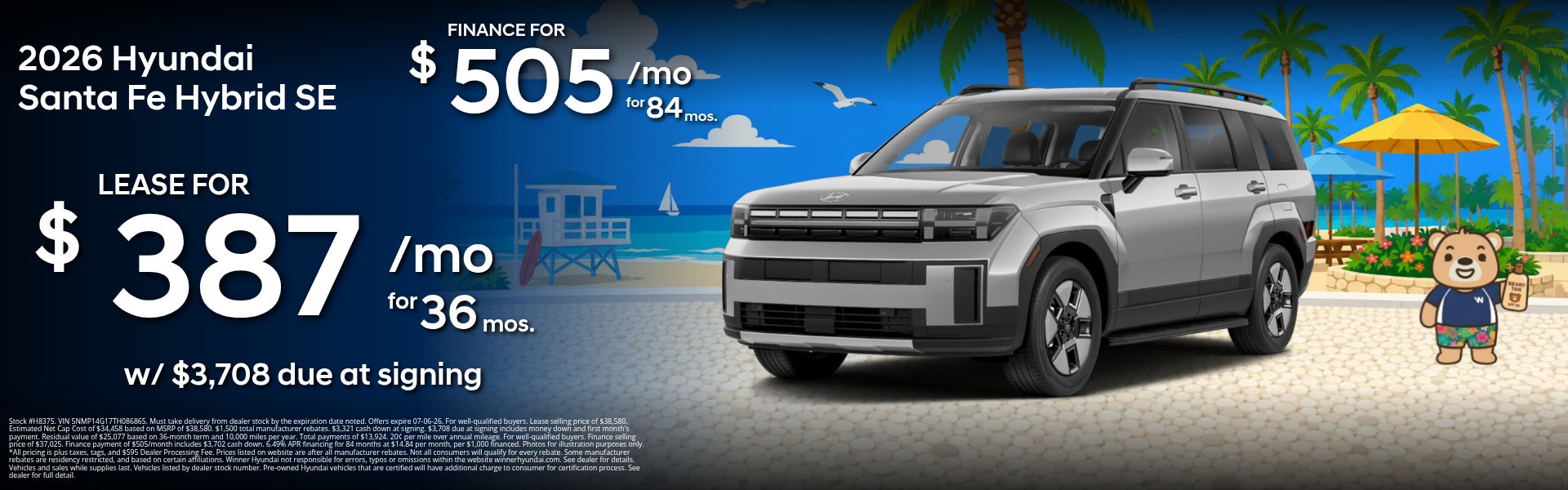 New Hyundai Santa Fe Hybrid SE Special Offers