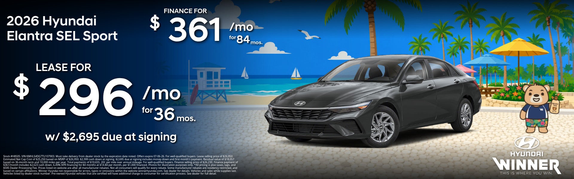 New Hyundai Elantra SEL Sport Special Offers
