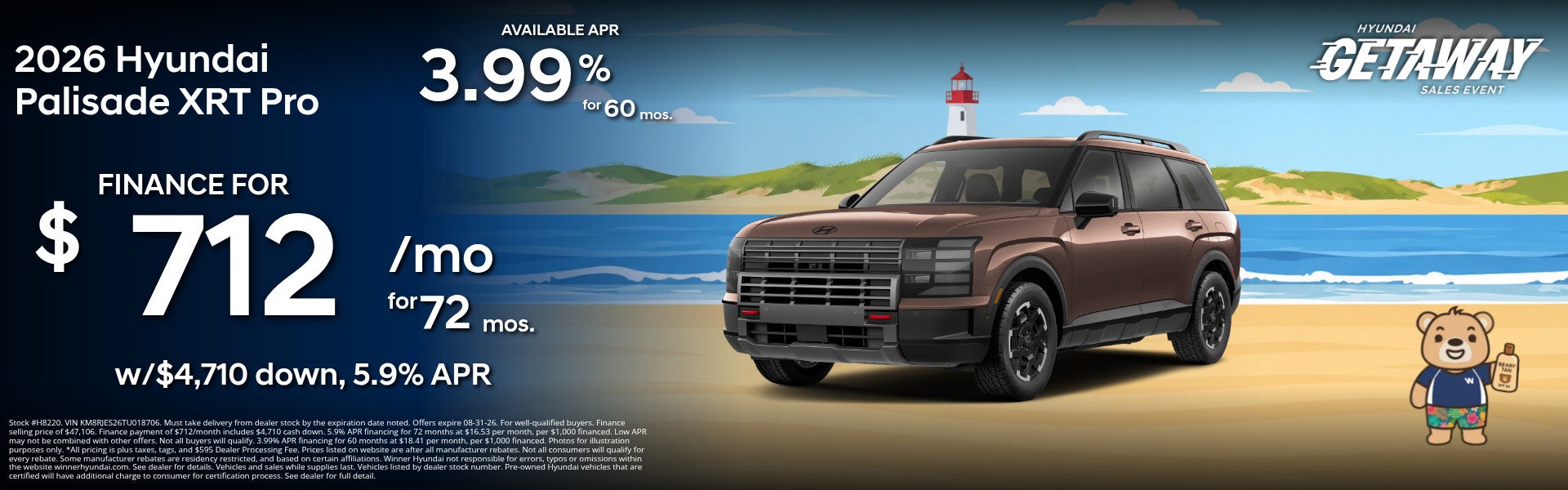Winner Hyundai 2026 Hyundai Palisade XRT Pro: 2 Offers