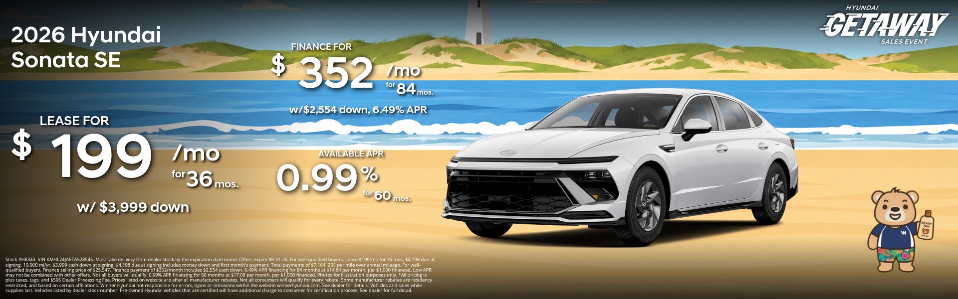 Winner Hyundai 2026 Hyundai Sonata SE: 3 Offers