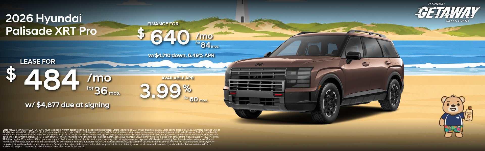 Winner Hyundai 2026 Hyundai Palisade XRT Pro: 2 Offers