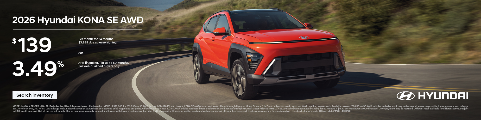 2026 Hyundai KONA SE AWD at Winner Hyundai in Dover DE